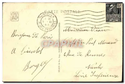Stara pocztówka Eksponat Kolonialny Międzynarodowy Paryż 1931 Północ Guadelupy — Rewers