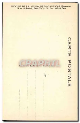 Wystawa Kolonialna — Pawiłon Misji, Sala Madagaskaru (Jezuici) — Grobowiec Hova, autorstwa Y.M. Froidevaux i G. Serraz — Rewers