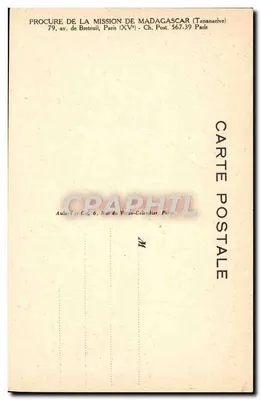 Esposizione coloniale — Padiglione delle Missioni, Sala di Madagascar (Padri Gesuiti) — Gruppo di G. Serraz — Verso