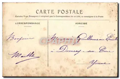 Joigny — Widok z brzegu Saint-Jacques — Wydawca: Dossier, Côte-Jacques — Rewers