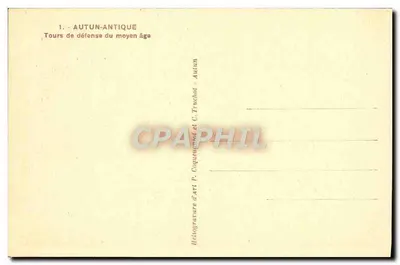 Autun-Antyku — Wieże obronne średniowiecza — P. Coquenoult i C. Truchot — Rewers
