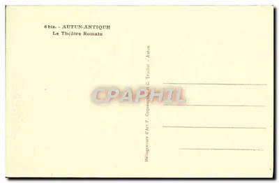 Autun — Teatr Rzymski — Heliografię Art P. Coqueunin i C. Truchot — Rewers