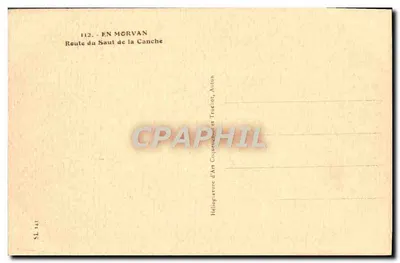 W Morvanie — Droga Saul de la Canche — Héliogravure d'Art Coquenoud i Truelot, Autun — Rewers