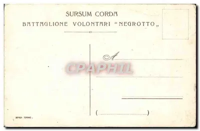 Battaglione Volontari 'Negrotto' — Sursum Corda — Lit. Doyen-Torino — Verso