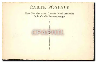 Meknès — A Médina, Panorama visto do hotel « Transatlantique » — Edição Especial dos Auto-Circuits Norte-Africanos da Cie Générale Transatlantique — Verso