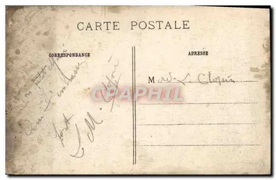 Tarjeta postal antigua La Gran Guerra En Champagne Convoi De 400 Alemanes Hechos prisioneros en Ville sur Tourre Militaria Velo — Reverso