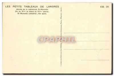 Langres — Absydę katedry Świętego Mammès — Wydawnictwo Sztuki MONA — Rewers