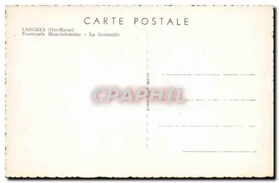 Langres (Haute-Marne) - La Grenouille - Promenade Blanchefontaine — Rewers