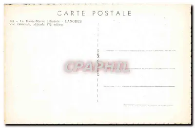 Langres — Vista Geral — La Haute-Marne Illustrée, n°141 — Verso
