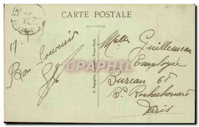 Tours (Indre-et-Loire) — Katedra św. Gatiana z wieżami południową i północną — A. Papegin, Tours — Rewers