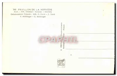 Pavilhão da Noruega — Exposição Internacional de Paris 1937 — CHI PAUHIL — Verso