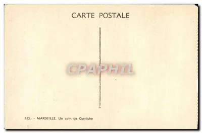 Marsiglia — Un angolo della Corniche — Editore non visibile — Verso