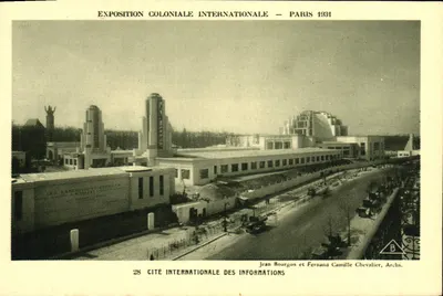 Międzynarodowa Wystawa Kolonialna — Paryż 1931 — Międzynarodowe Centrum Informacji — Jean Bourgon i Fernand Camille Chevalier, Archs.