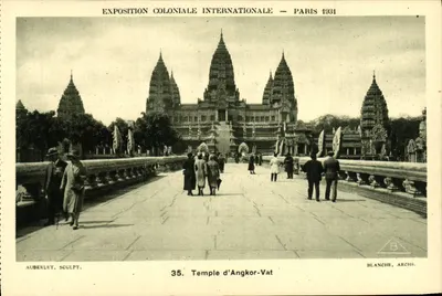 Templo de Angkor-Vat — Exposição Colonial Internacional — Paris 1931 — Auberlet, Escult. — Blanche, Arqs.