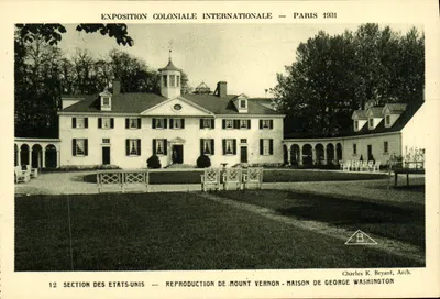 Reprodução de Mount Vernon — Casa de George Washington — Exposição Colonial Internacional — Paris 1931