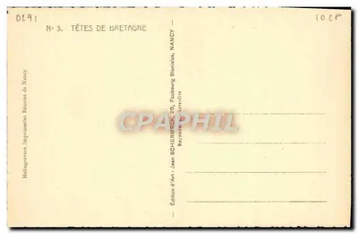 Retrato de um homem idoso barbado — Bretagne — Edição Scherbeek, Nancy, n°3 — Verso