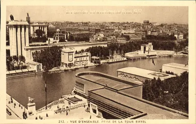 Exposição Internacional de Paris 1937 — Vista geral tirada da Torre Eiffel — H. CHIPAULT, Boulogne-sur-Seine