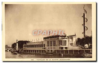Exposition Internationale Paris 1937 — Pavillon de la Marine Marchande — éditeur H. Chipaud, Boulogne-sur-Seine
