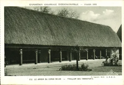 Ogród Kongo Belgijskiego — Pawiłon Transportów — Międzynarodowa Wystawa Kolonialna — Paryż 1931
