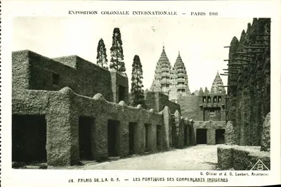 Palácio da A.O.F. — Os portais dos comerciantes indígenas — Exposição Colonial Internacional — Paris 1931 — G. Olivier e J. G. Lambert, Arquitetos