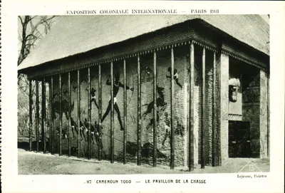 Exposição Colonial Internacional — Paris 1931 — Cameroun Togo — O Pavilhão da Caça — Lejeune, Pintor