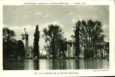Exposição Colonial Internacional — Paris 1931 — Vista geral da seção portuguesa — Raul Lino, Arquiteto