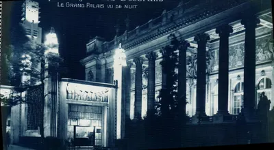 Wielki Pałac widziany z nocy — Wyświetlenie dekoracji — Wydawca nieznany, numer serii nie widoczny
