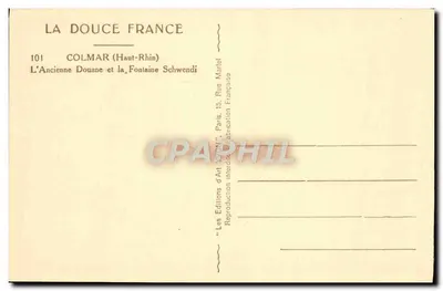 Colmar — Stara Celnia i Fontanna Schwendi — Wydawnictwo Sztuki 'La Douce France' — Rewers
