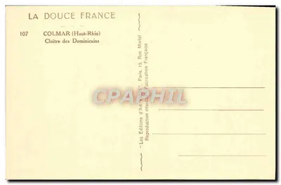 Colmar (Haut-Rhin) — Klasztor Dominikanów — Les Éditions d'Art 'TICO' Paris — Rewers
