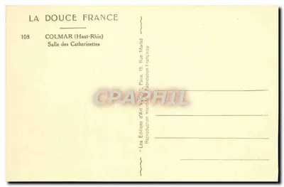 Colmar (Haut-Rhin) — Sala Catherinettes — Les Éditions d'Art Vérité, Paryż — Rewers