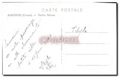 Aubusson (Creuse) — Velha Casa — Cim — Verso