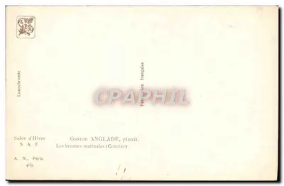 Mgły poranne — Corrèze — Gaston Anglade, nr 469 — Rewers