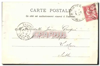 Widok na kanał z mostu Saint-Georges — Nancy — wydawca E. P. D. (Nancy) nr 102 — Rewers