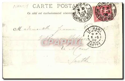 La Préfecture — Nancy — wydawca nieznany, numer serii nieczytelny — Rewers