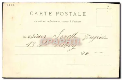 La Calosserie — huis met houten balkons — Fototipie A. Breger Frères — Achterkant