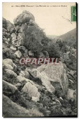 Vallière (Creuse) — Les Rochers de la Rigole du Diable — L. Barthel, edit. Vallière