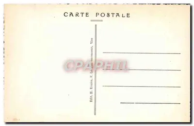 Vire — Ruinen des alten Schlosses (erbaut im 10. Jahrhundert) — Henri Ermice, Verlag — Rückseite