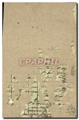 Cartolina d'epoca Basilica di Fourvière Messa all'Aperto durante il canto del Parce Domine a Lione — Verso