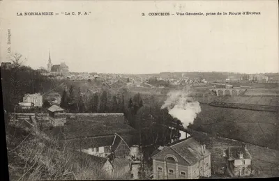 Conches - Vista Geral, tomada da Estrada de Évreux — Lib. Diéogent