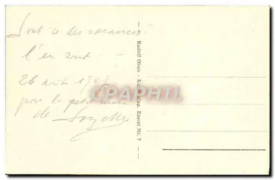 Tisvildeleje — widok panoramiczny wybrzeża — wydawca Rudolf Olsen, seria Nr 7 — Rewers