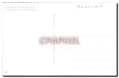 Castelo de Christiansborg — Copenhaga — editor Standa, Forlag, Cepphwil, N° 118 — Verso