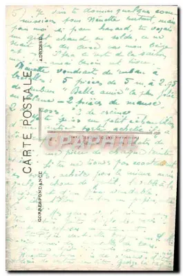 Bernay (Eure) - Rue de la Sous-Préfecture — widok ulicy z domami z cegły z wydrążonymi pionami — Rewers