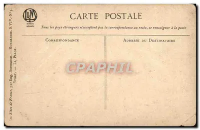 Bilhete postal antigo Yport A praia — Verso