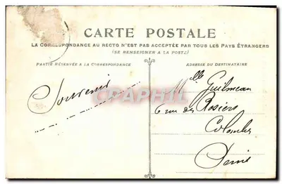 Rouen — Katedra. Widok z Grosse Horloge — Wydawca E.D. 230 — Rewers