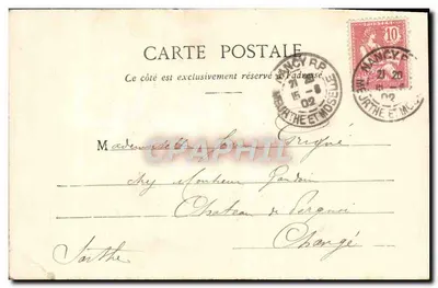 O Castelo de La Fliée — Nancy, 15 de agosto de 1902 — Fototipo A. Bergued & Cie — Verso