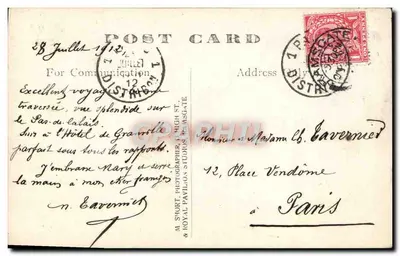 Granville Hotel w Ramsgate — widok budynku i parku — M. Short & Royal Pavilion Studios Ramsgate — Rewers