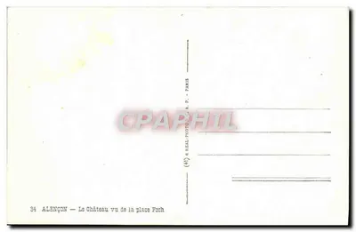 Alençon — Ansicht des Schlosses von der Place Foch — Verlag A.P. Paris — Rückseite