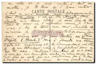 Cherbourg — Torpedobootjacht type 'République' op ruwe zee — Laoucelin P.-B., Cherbourg — Achterkant