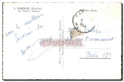 Carolles (Manche) — La Cabaña Vauban — J. Rebel — Reverso