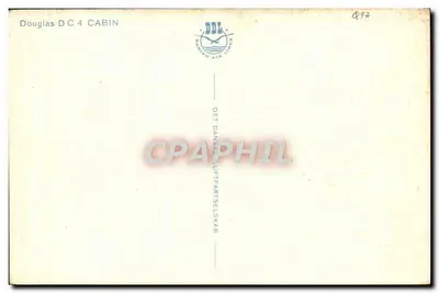 Cabinę samolotu Douglas DC-4 — Det Danske Luftfartsselskab — n° 97 — Rewers